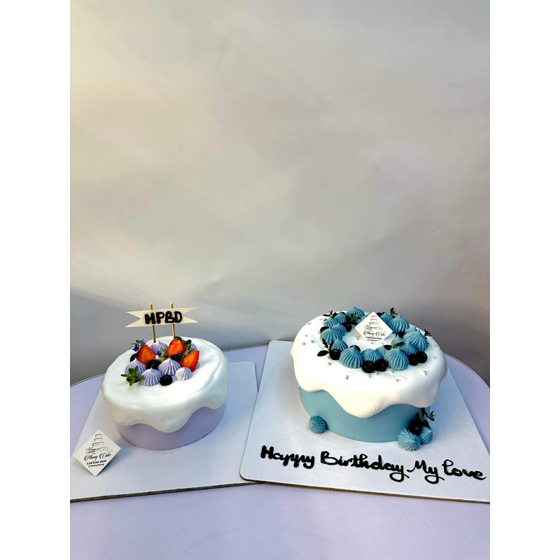 Bánh sinh nhật - Trang trí kem tan chảy, hoa quả tươi. Khách chủ động nhắn tin để ghi chữ nhé.