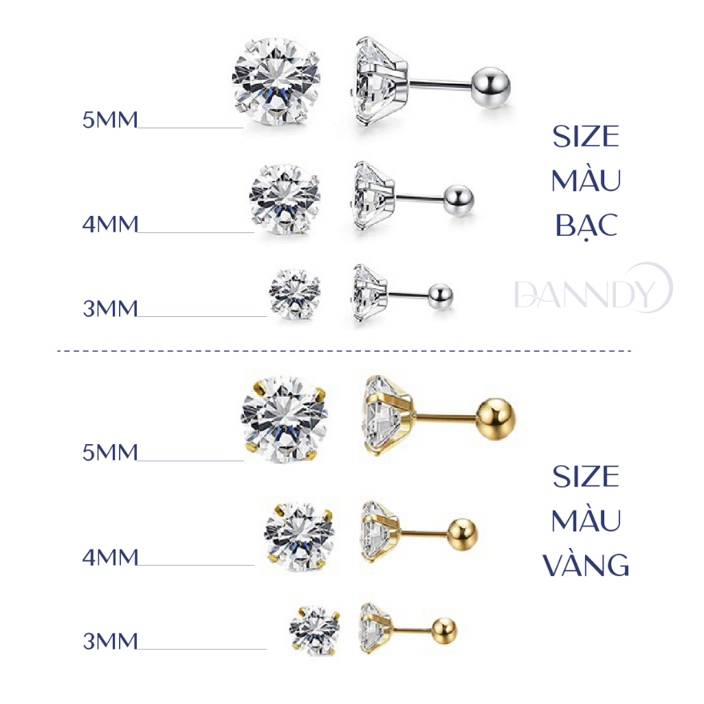 Khuyên Tai Đá. Khuyên Tai Kim Cương Nam Nữ. Bông Tai Đính Đá Nam. Khuyên Tai Đính Đá. Hoa Tai Đá | Dandy