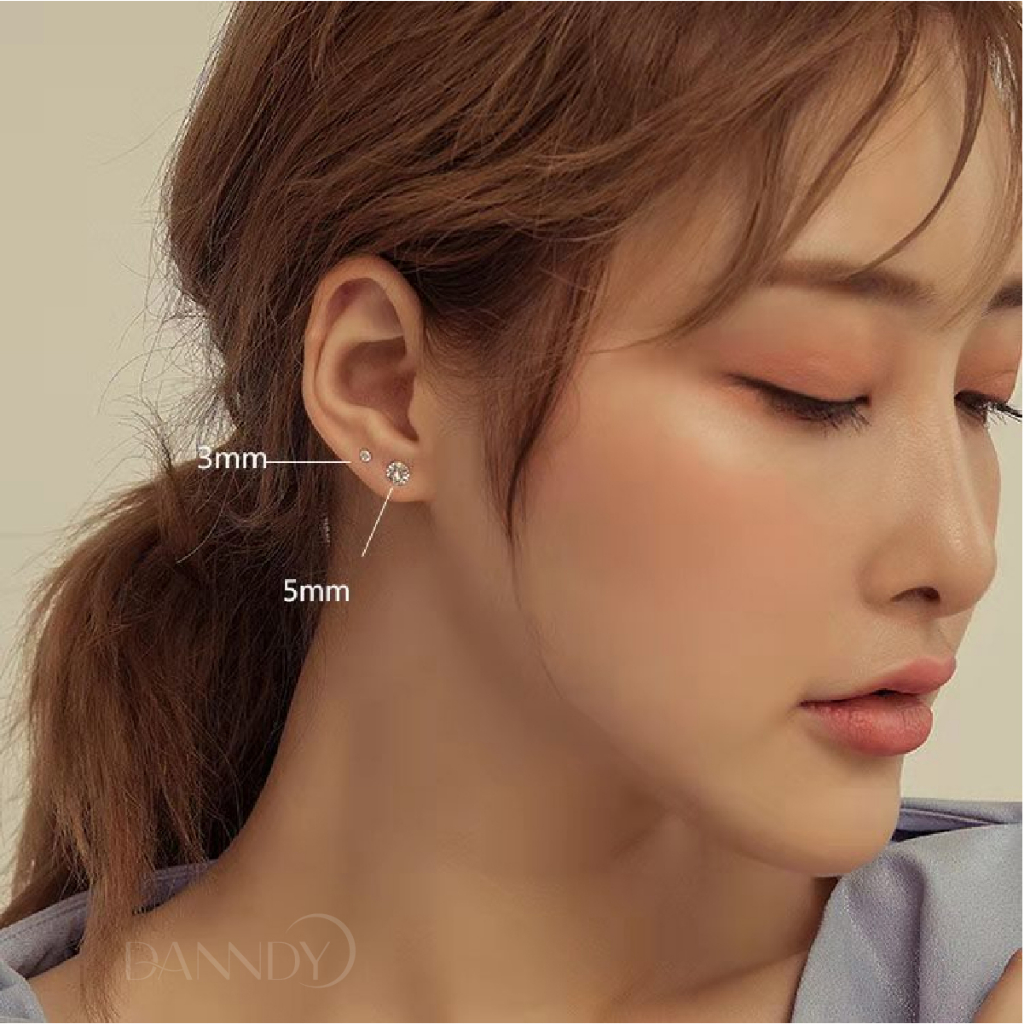 Khuyên Tai Đá. Khuyên Tai Kim Cương Nam Nữ. Bông Tai Đính Đá Nam. Khuyên Tai Đính Đá. Hoa Tai Đá | Dandy