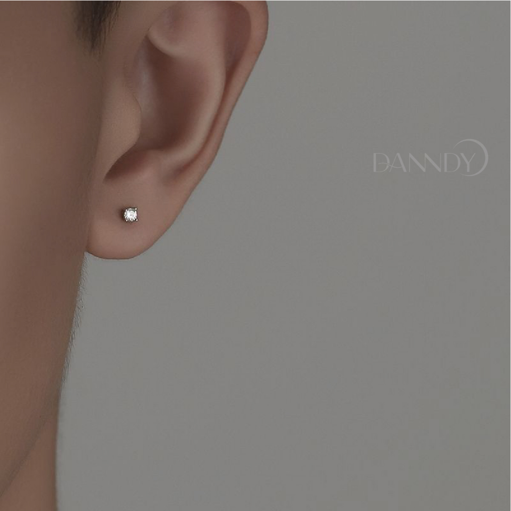 Khuyên Tai Đá. Khuyên Tai Kim Cương Nam Nữ. Bông Tai Đính Đá Nam. Khuyên Tai Đính Đá. Hoa Tai Đá | Dandy