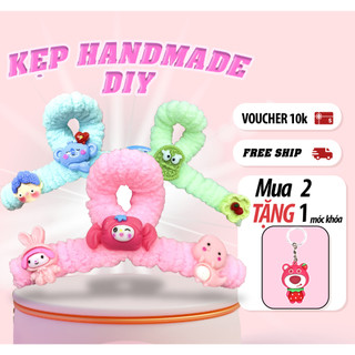 Set kẹp tóc Handmade tự làm bằng len dễ thương quà tặng ý nghĩa
