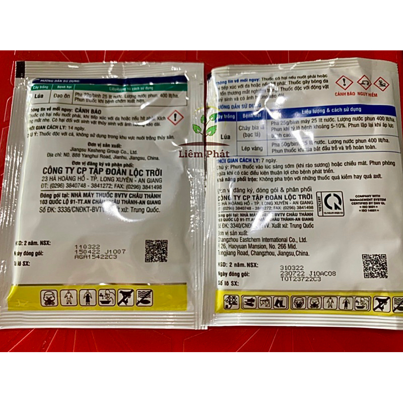 Bộ đôi đạo ôn vi khuẩn của tập đoàn lộc trời gồm angate  và totan !