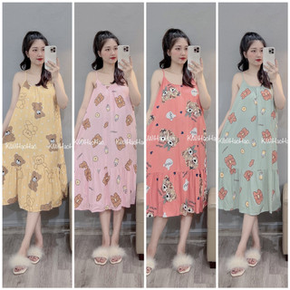 [SALE CỰC SỐC] Váy Lanh Thái 2 Dây Siêu mát (Mặc Bầu và Sau Sinh)