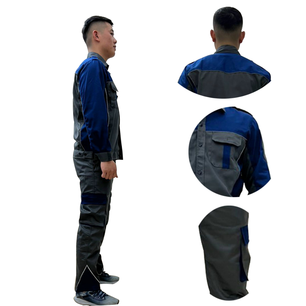 M36 - Bộ quần áo bảo hộ lao động  dài tay bằng vải Kaki liên doanh 3.1 cho công nhân, kỹ sư