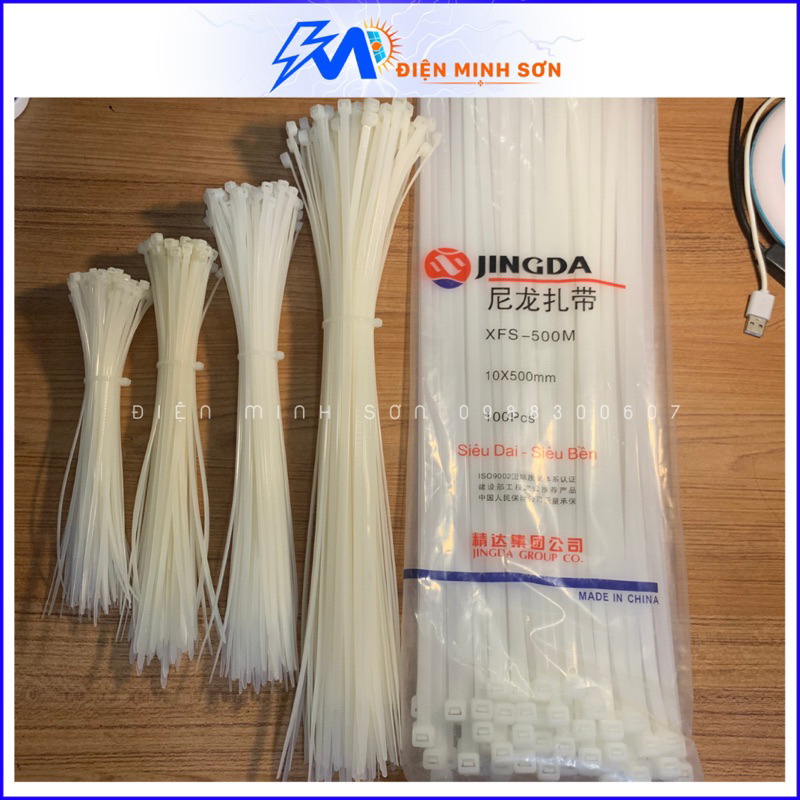 Dây Lạt Nhựa Jingda Túi 500-1000c  Dây Thít Rút Siêu Chắc Chắn Độ Bền Cao
