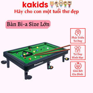 Bàn bi a khổng lồ, mặt bàn nỉ bền đẹp 10 bi đánh số kèm 2 gậy