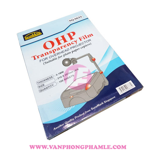Film chiếu OHP Suremark SQ 6633 (Hộp 100 Tấm)