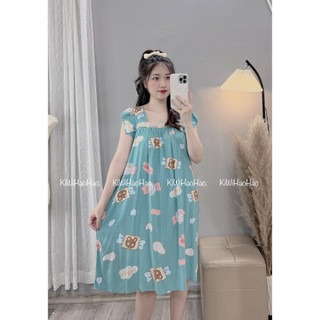 váy lanh bầu chất mát mặc nhà