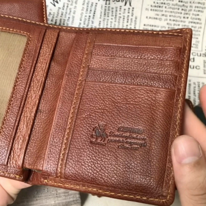 Bóp Ví Cefiro Nam Da Bò Thật  -Màu Độc Quyền TABUSTORE -Hình Đại Bàng Cao Cấp  - Bóp Nam Đựng Thẻ- Bảo Hanh 12T