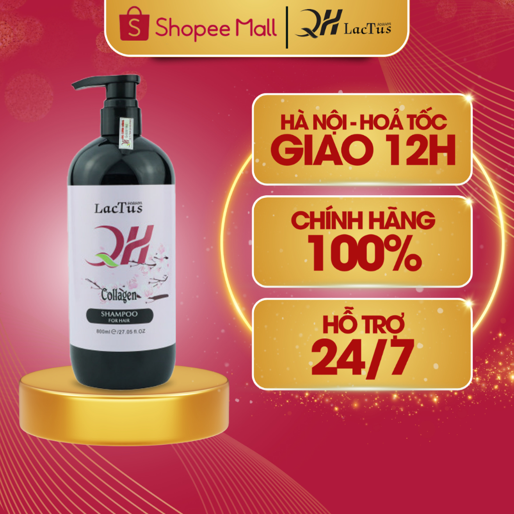 Lẻ Dầu gội đầu  QH lactus season giảm nhanh tóc gãy rụng, sạch sâu da đầu giảm gàu, dầu thừa 800ml