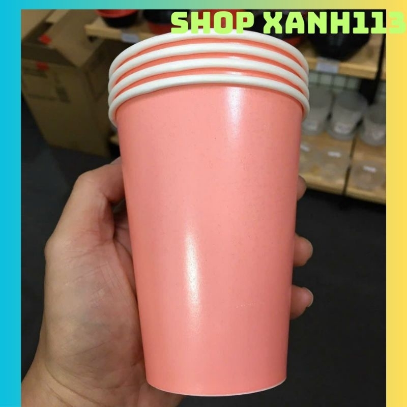 😍50 ly giấy [màu hồng yêu thương .HẾT NƯỚC CHẤM360ml ,