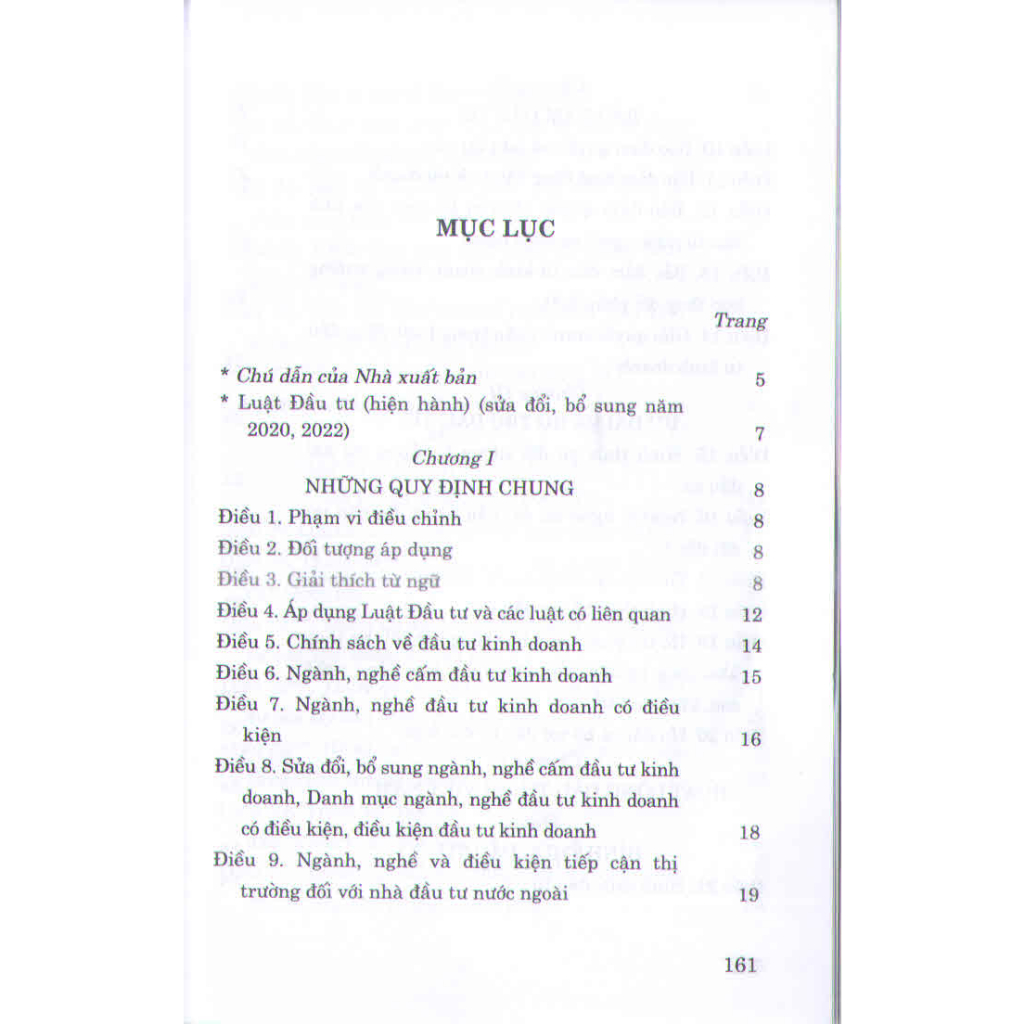 Sách - Luật Đầu Tư (Hiện Hành) (Sửa Đổi, Bổ Sung Năm 2022)