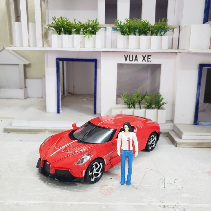Mô Hình Xe Bugatti La Voiture Noire Tỉ Lệ 1:24 Tặng Mô Hình Nhân Vật