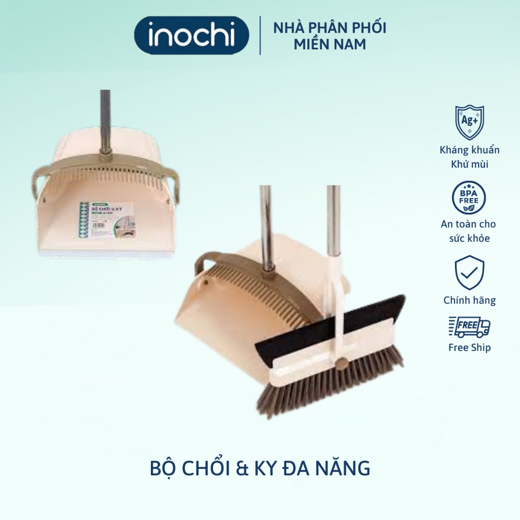 Bộ chổi & ky đa năng inochi nhựa nguyên sinh an toàn