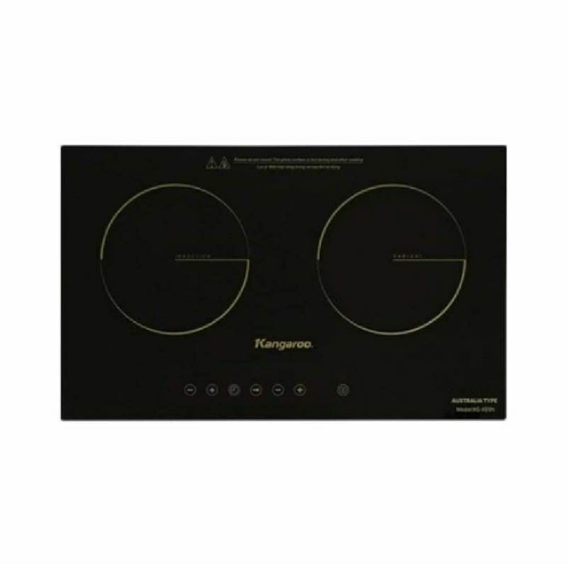 Bếp điện từ đôi kangaroo 1 bên từ 1 bên hồng ngoại kg499N hàng chính hãng bảo hành 12 tháng