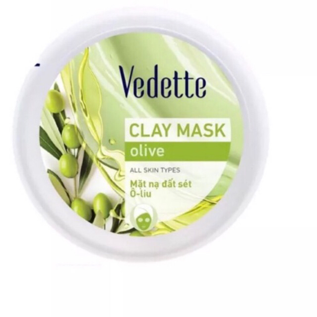 Mặt nạ đất sét Olive/ đất sét đỏ/ đất sét trắng Vedet 140g