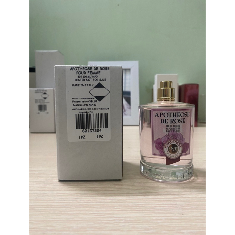 Nước Hoa Nữ Monotheme Apotheose de Rose Pour Femme Edt 100ml.Tester ko nắp