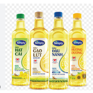 Dầu ăn Simply chai 1lít [Nông Sản Sạch Linh Đan]