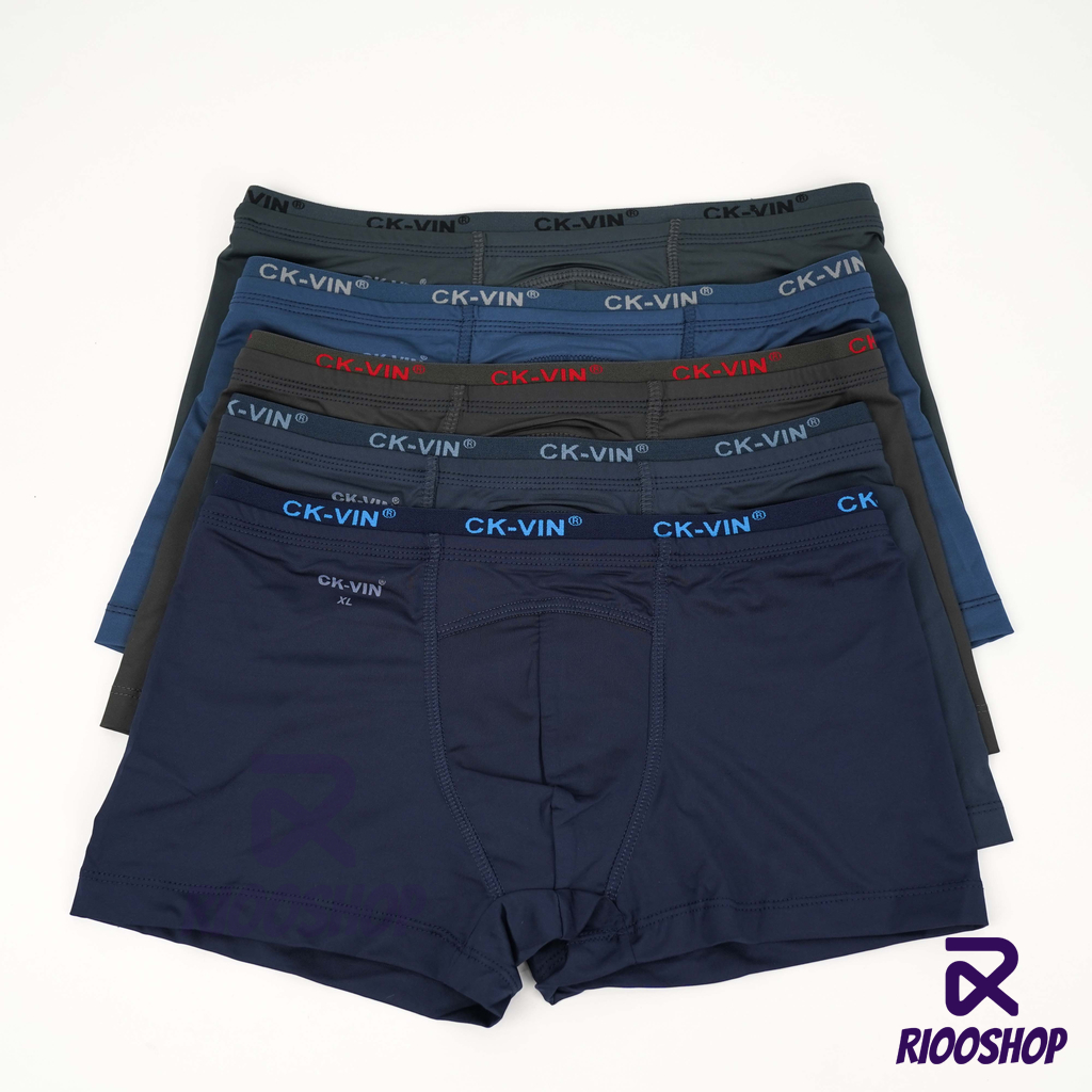 Set combo 5 quần lót nam boxer, quần sịp đùi nam cotton cao cấp vnxk RIOOSHOP RUW003 có size lớn, big size