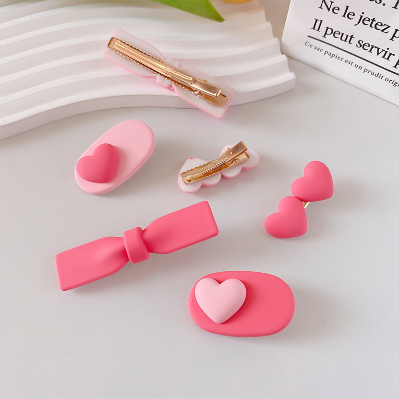Set 19 món kẹp tóc màu hồng SODALY set cặp tóc màu hồng cute ngọt ngào dễ thương cho nàng