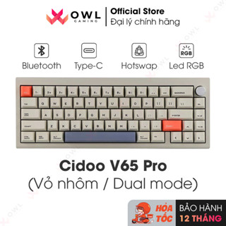 Bàn phím cơ Cidoo V65 Pro Dual mode (Hàng chính hãng)