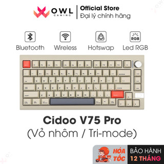 Bàn phím cơ Cidoo V75 Pro Tri-mode (Hàng chính hãng)
