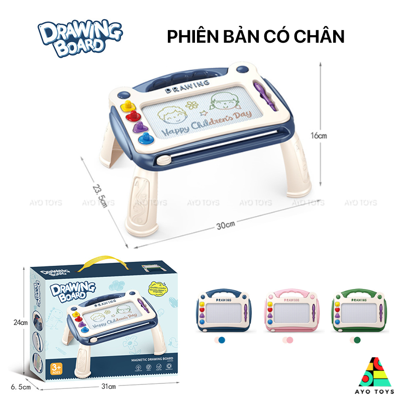 Bảng Vẽ Thông Minh Tự Xóa Có Chân Bàn Cho Bé - Bảng Từ Tính Tập Viết, Tập Vẽ Cho Bé