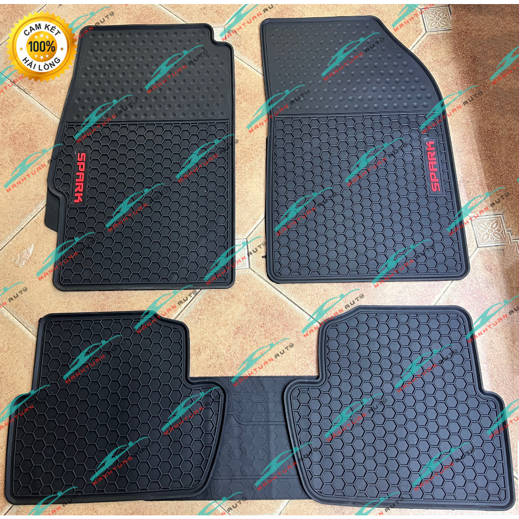 Lót sàn cao su xe Chevrolet Spark 3 4 5 [ HÀNG KHÔNG MÙI CAO CẤP ]