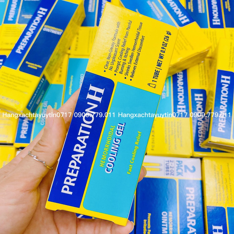 Kem bôi trĩ Preparation H Hemorrhoidal fast cooling relief gel chuẩn Mỹ 26g Date 3/25