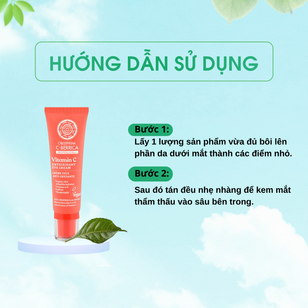 Kem dưỡng mắt cấp ẩm NATURA SIBERICA Antioxidant Eye Cream 30ml