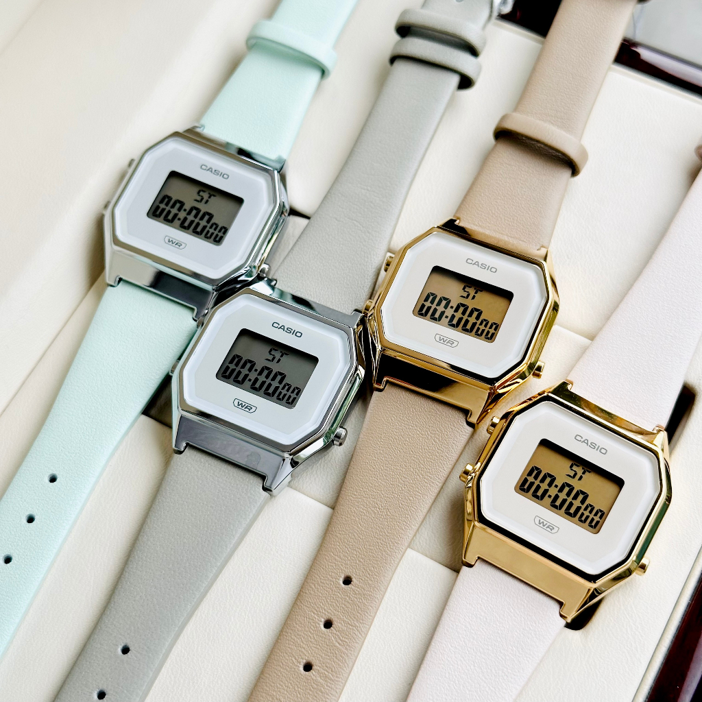 Đồng hồ điện tử nữ dây da Casio LA680WEGL New Model