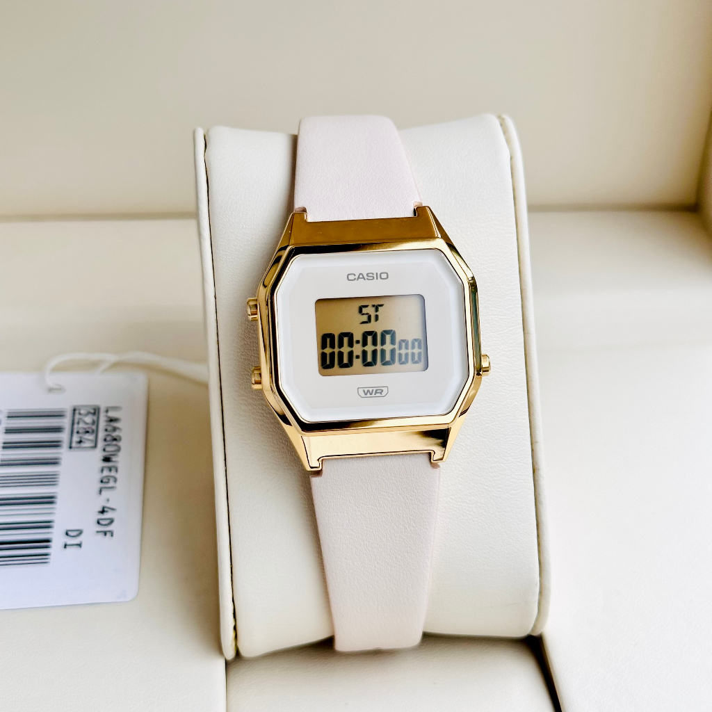 Đồng hồ điện tử nữ dây da Casio LA680WEGL New Model