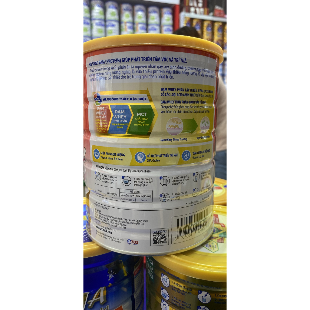 Sữa bột Arti Gain đỏ 400g dành cho trẻ từ 6 đến 36 tháng Tăng cân hiệu quả cho trẻ gầy Dễ Uống