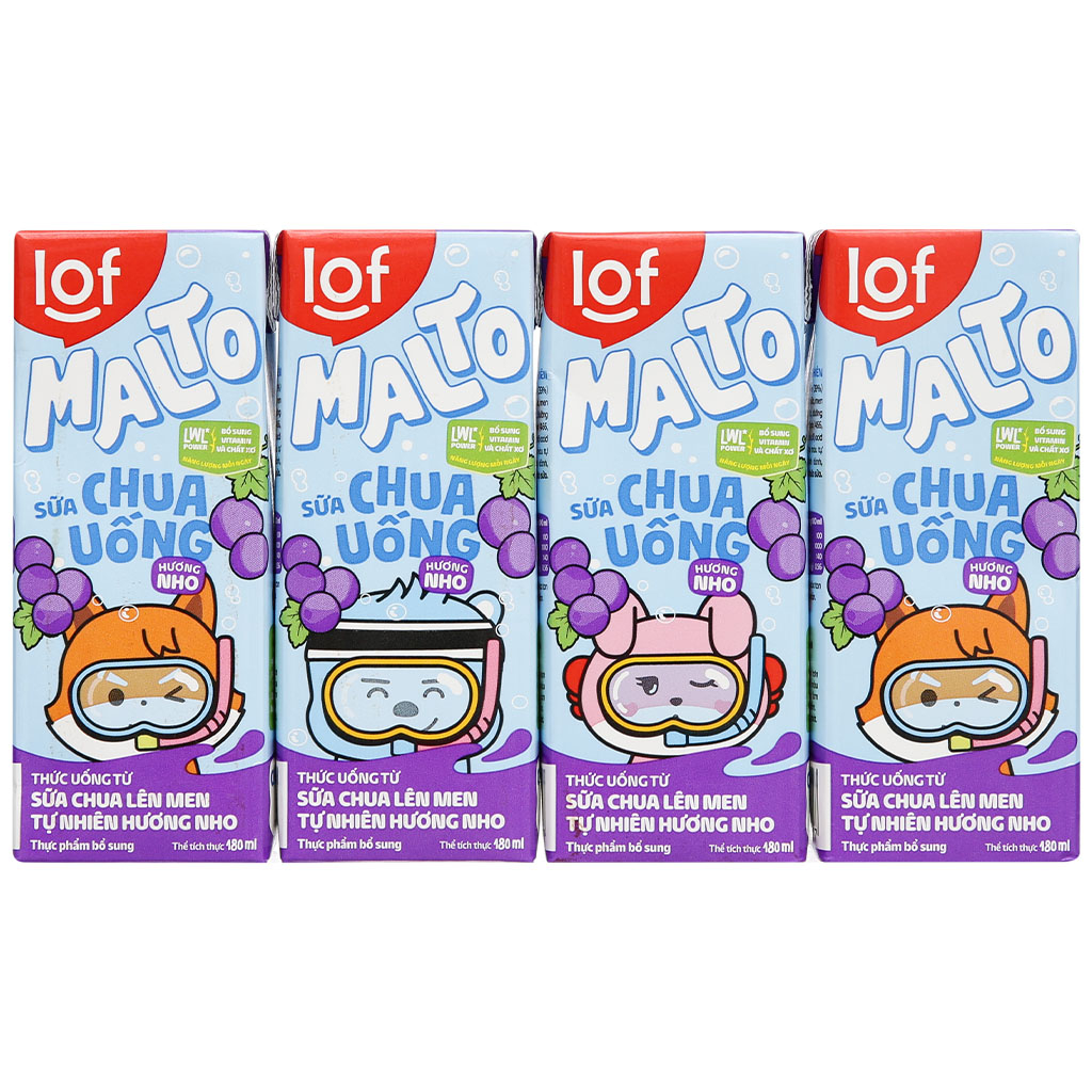SỮA CHUA UỐNG MALTO NHO- CHANH TUYẾT