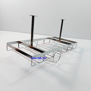 Kệ treo inox quầy bar, giá treo ly inox 304