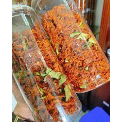 Da heo chiên giòn cháy tỏi ớt da heo mắm hành, chà bông heo xù Khô heo cháy tỏi hũ PET