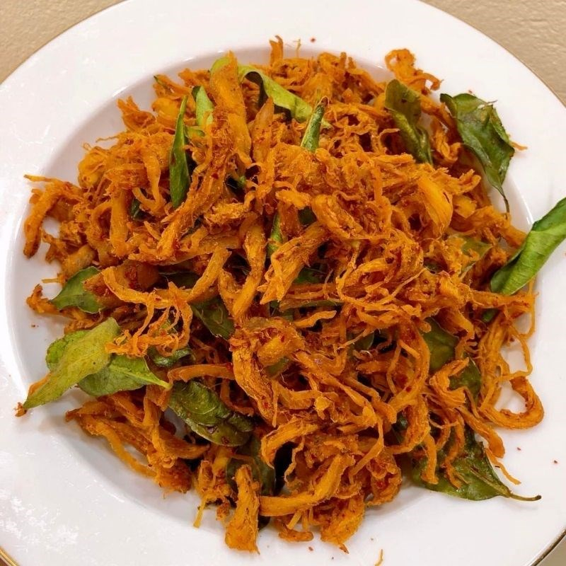 Da heo chiên giòn cháy tỏi ớt da heo mắm hành, chà bông heo xù Khô heo cháy tỏi hũ PET