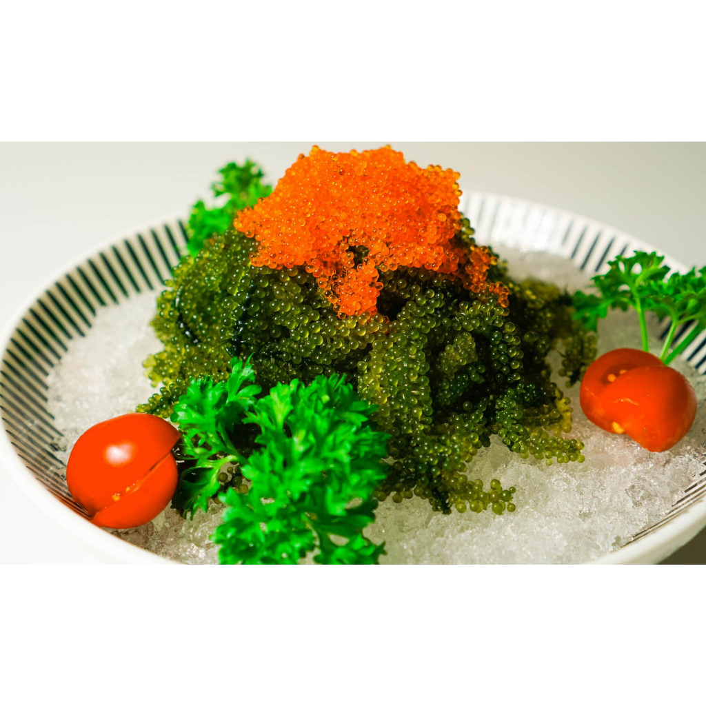 Rong nho tươi tách nước kèm sốt mè rang kyodo combo 5 gói hàng chất lượng cao - rong nho trang phạm.