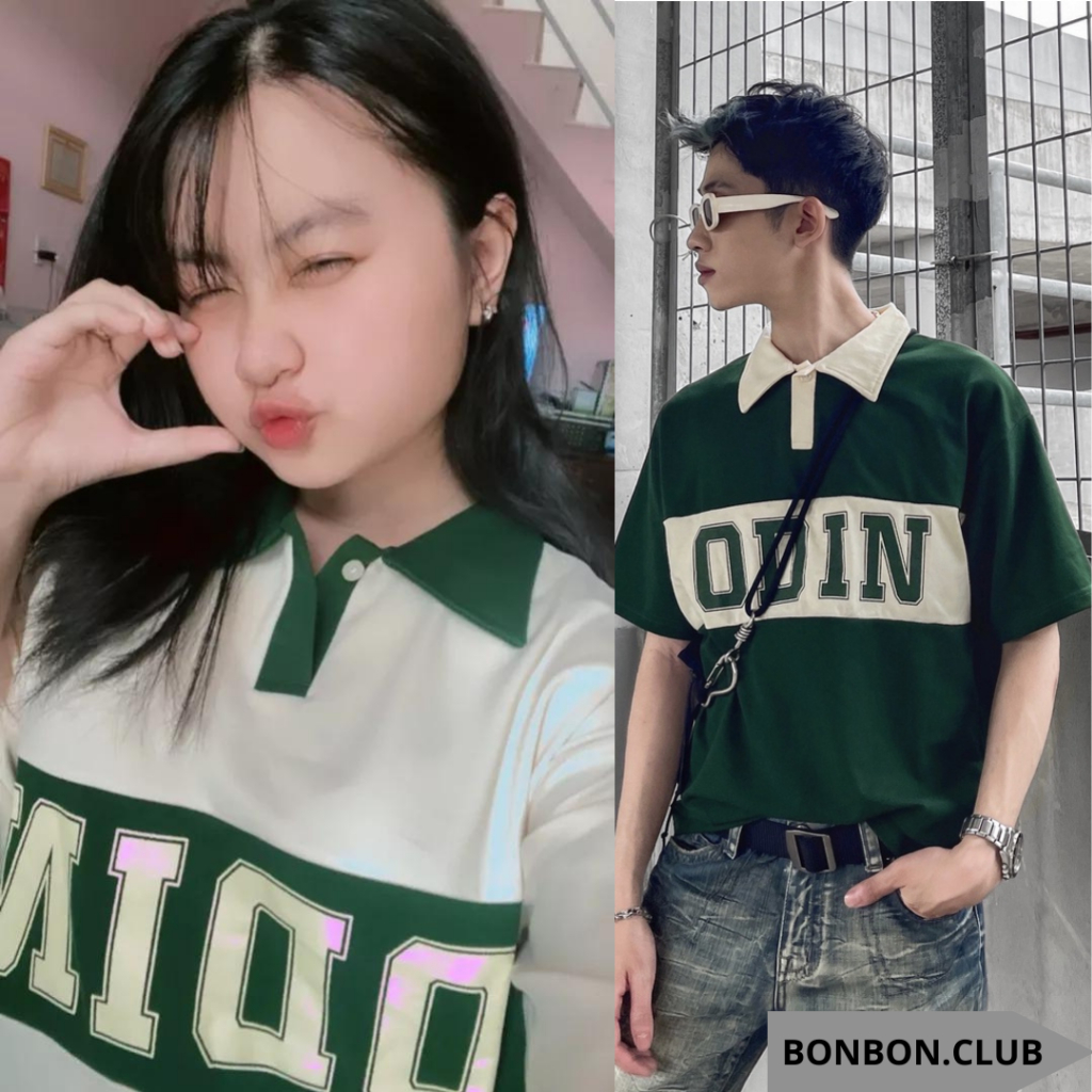 Áo Polo ODIN Localbrand Unisex Nam Nữ Oversize Áo Thun Form Rộng Có Cổ 2 Màu Xanh Kem Thời Trang Phong Cách  BONBON.CLUB