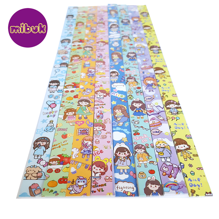 Giấy gấp sao in hình loại tốt ngôi sao to 80 tờ giấy bóng đẹp 12x250mm