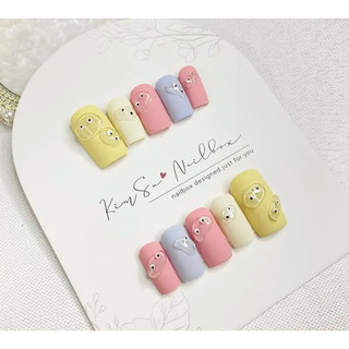 Móng up Thiết Kế Nailbox sắc màu vẽ nổi trong suốt
