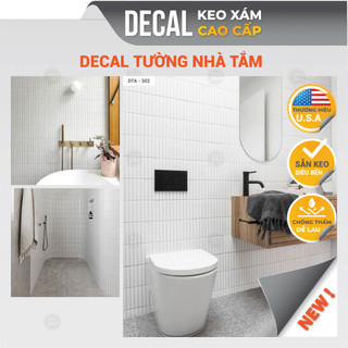 Decal dán nhà tắm chống nước khổ lớn 60 x 120cm, Decal dán phòng tắm, dán tường nhà cao cấp - Decal 24h DTA-302