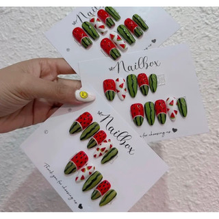 Móng Up thiết kế nailbox dưa hấu mát mẻ