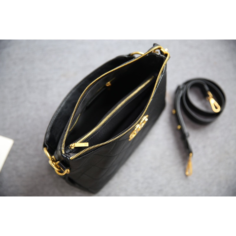 Túi quai Cha.nel logo 26cm chất da bò mềm fullbox