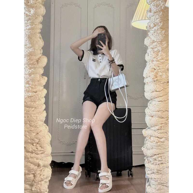 Quần short jean nữ rách đẹp lưng cao, Quần đùi chất bò trắng rách cá tính | BigBuy360 - bigbuy360.vn