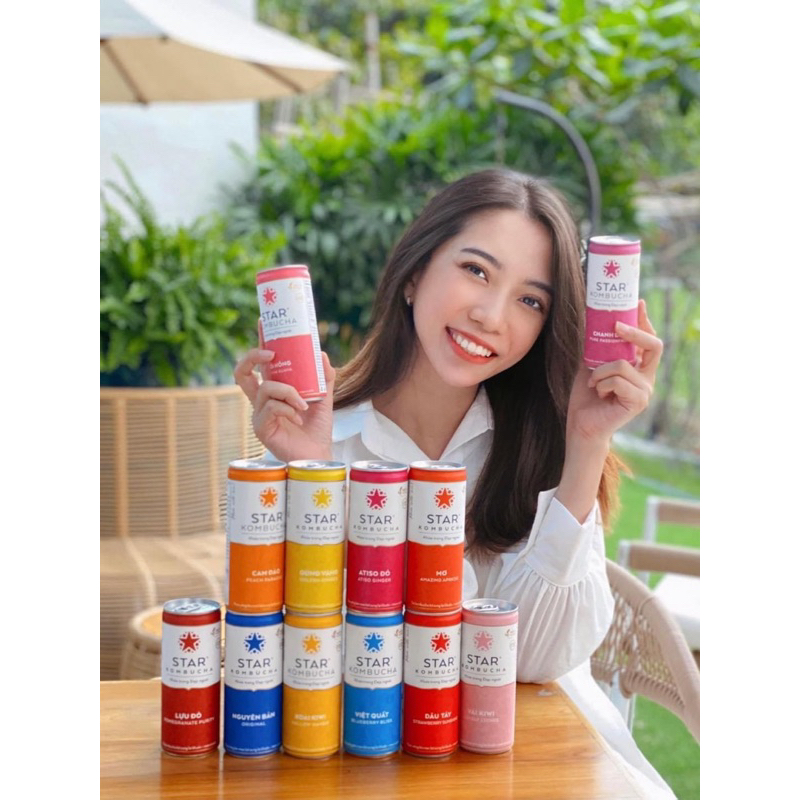 KOMBUCHA MIX VỊ 12 LON DATE MỚI 2025