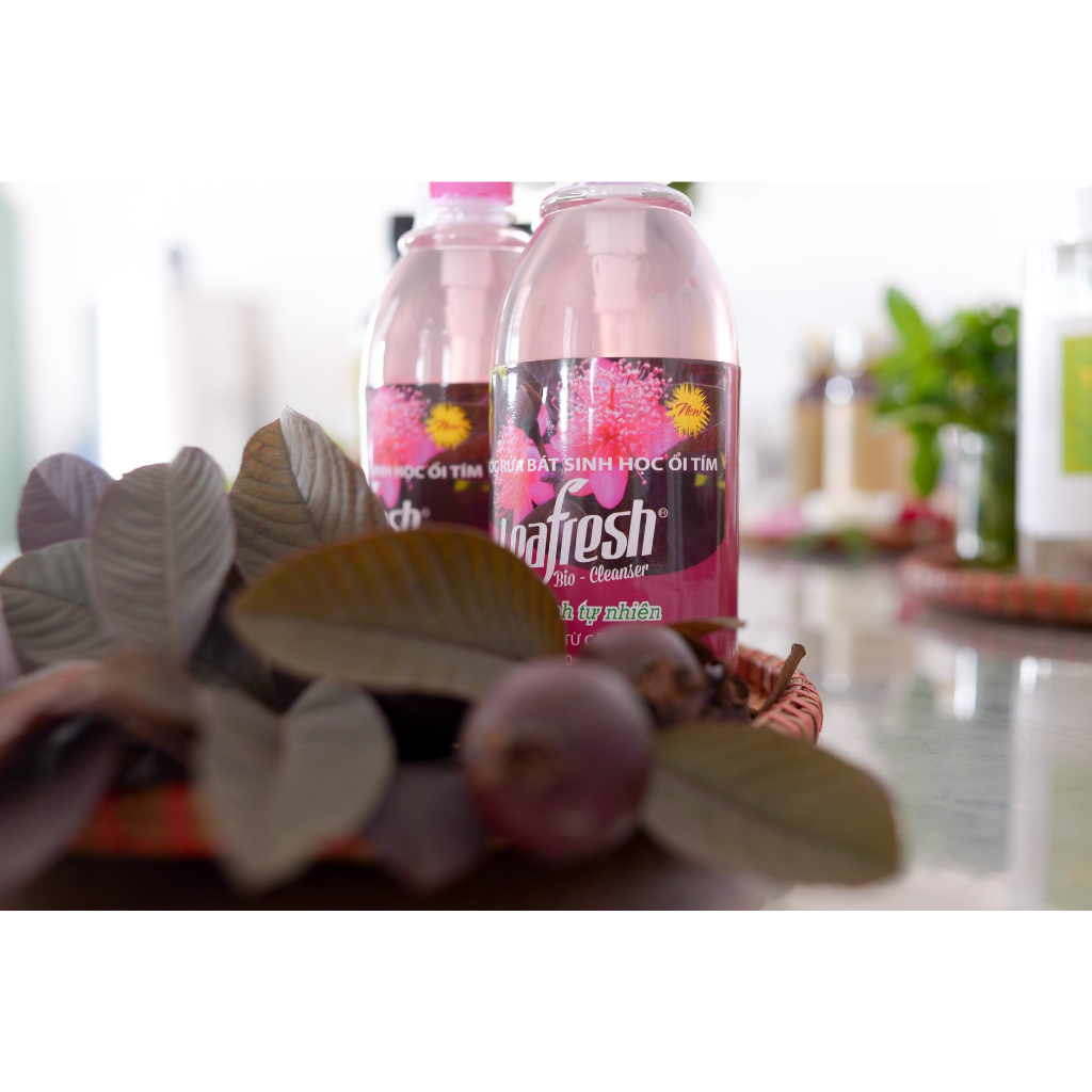 Nước rửa bát lá ổi tím Leafresh- chai 500ml
