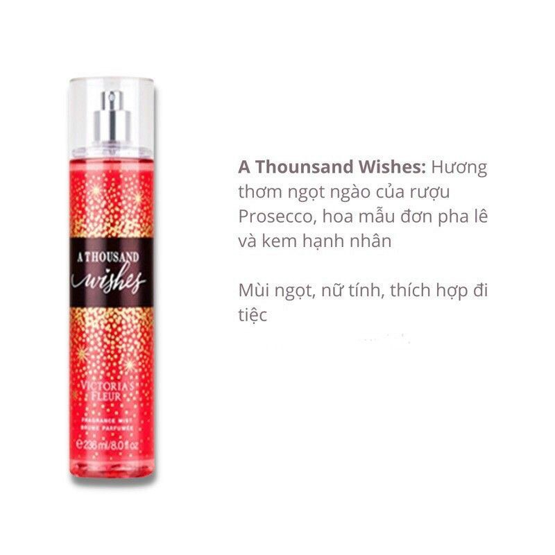 Xịt thơm body mist VICTORIA Chai 236ml