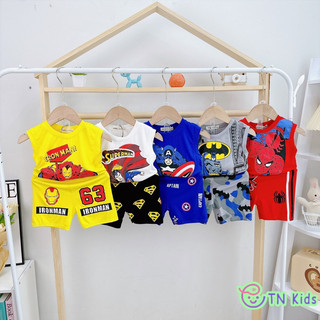 ĐỒ BỘ BÉ TRAI IN HÌNH SIÊU NHÂN MINKY_MOM CHẤT THUN LẠNH SG
