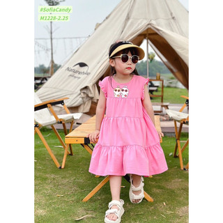 Váy đầm cotton bé gái Mia kid, kiểu dáng babydoll đáng iu cho bé 10-40kg